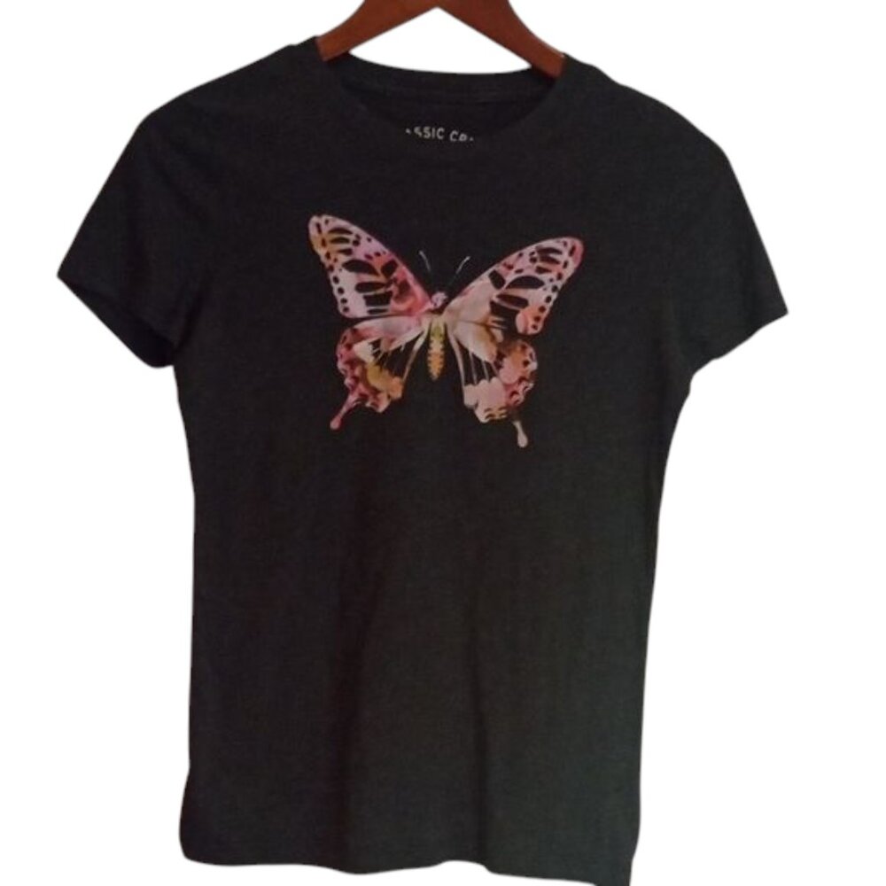 Aeropostale Classic Crewneck Dark Gray T-Shirt Women’s‎ Medium Casual Tee